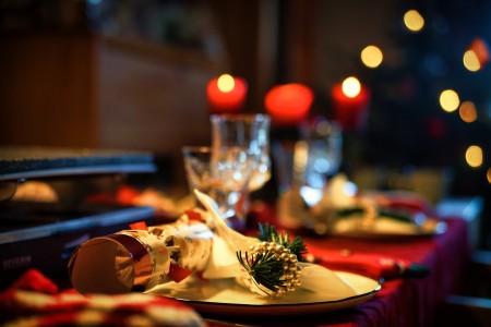 Dinner setting christmas